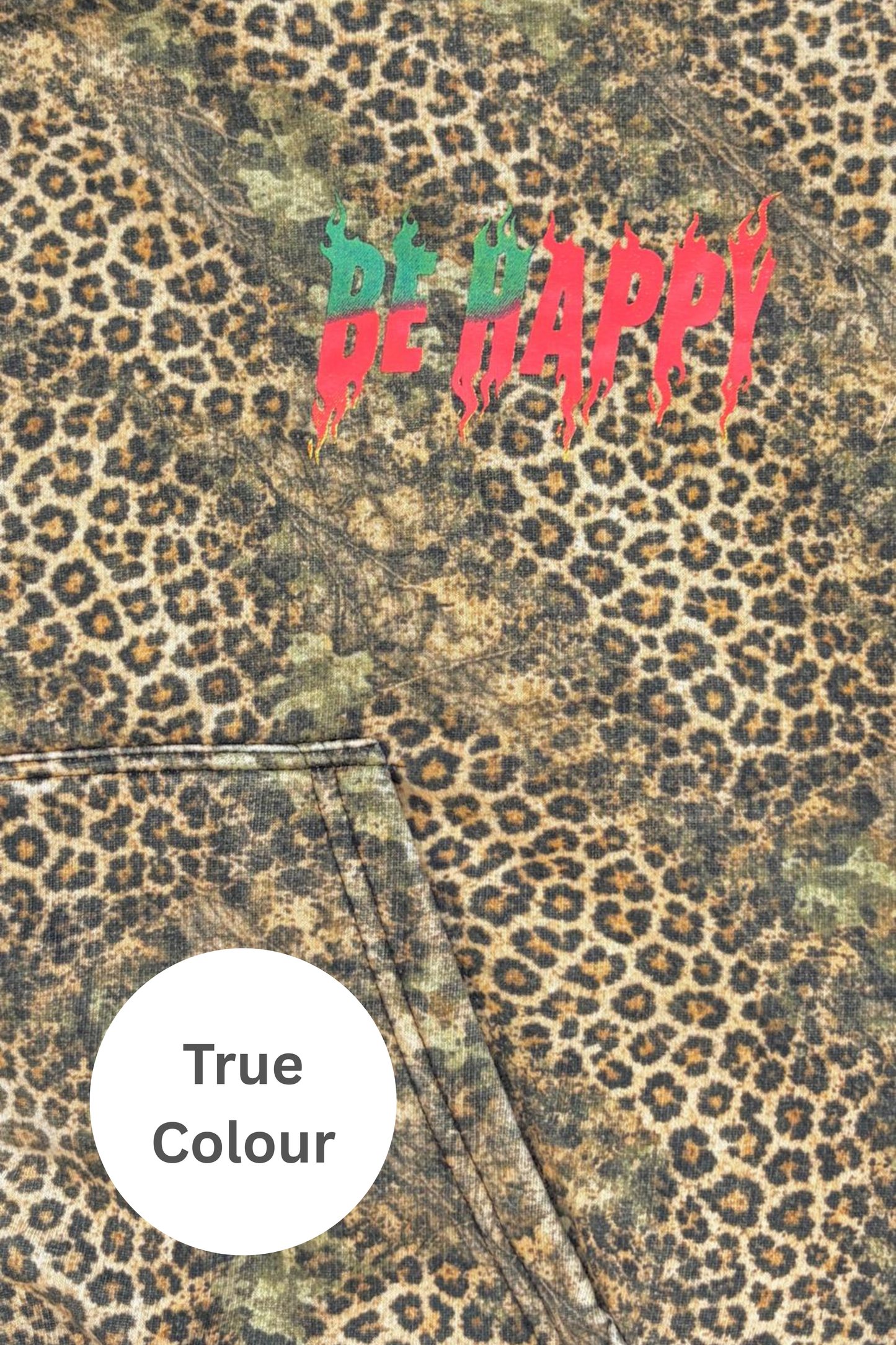 THE BE HAPPY LEOPARD PADDED BOMBER