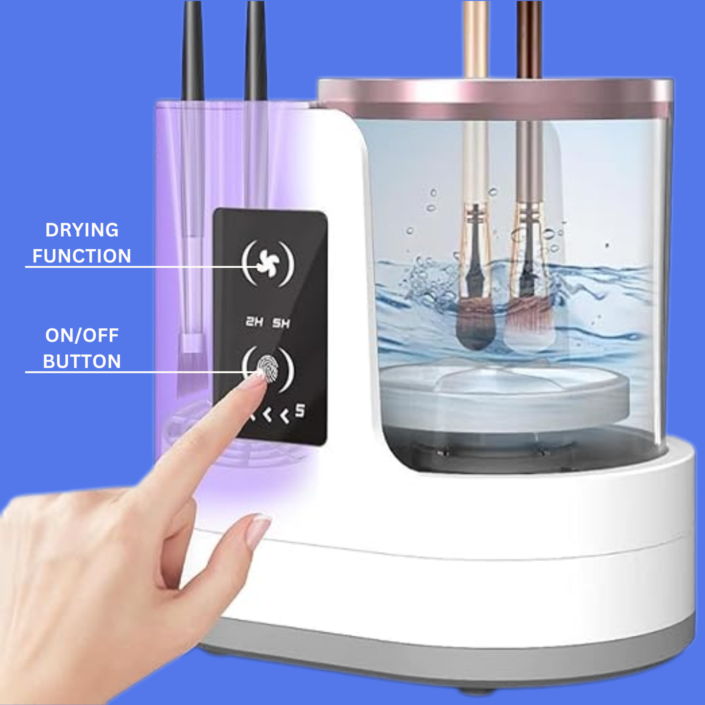 3 In 1 Electric Makeup Brush Cleaner - Dryer -  Holder Machine