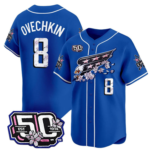 2025 WSH 50th Anniversary Cherry Blossom Style Vapor Premier Limited Jersey - All Stitched