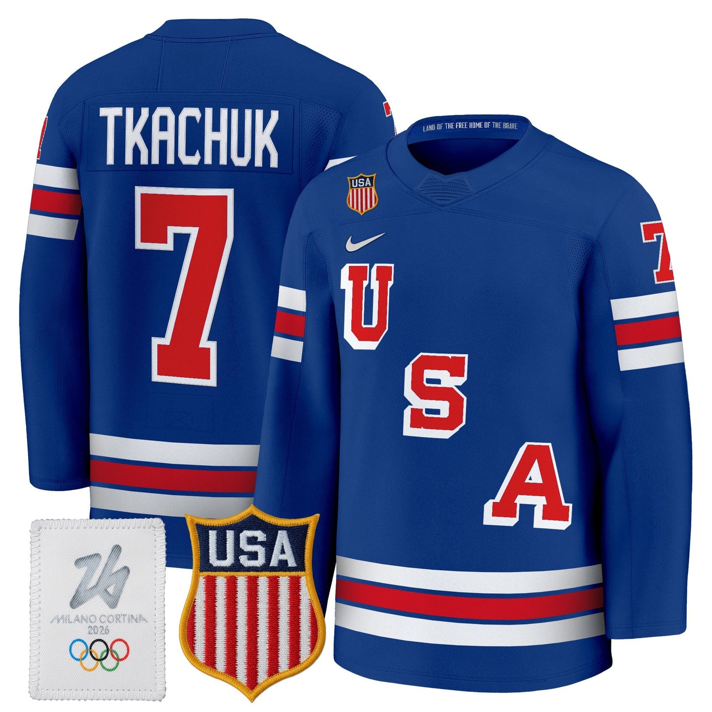 2026 USA Olympic Premium Hockey Jersey - All Stitched