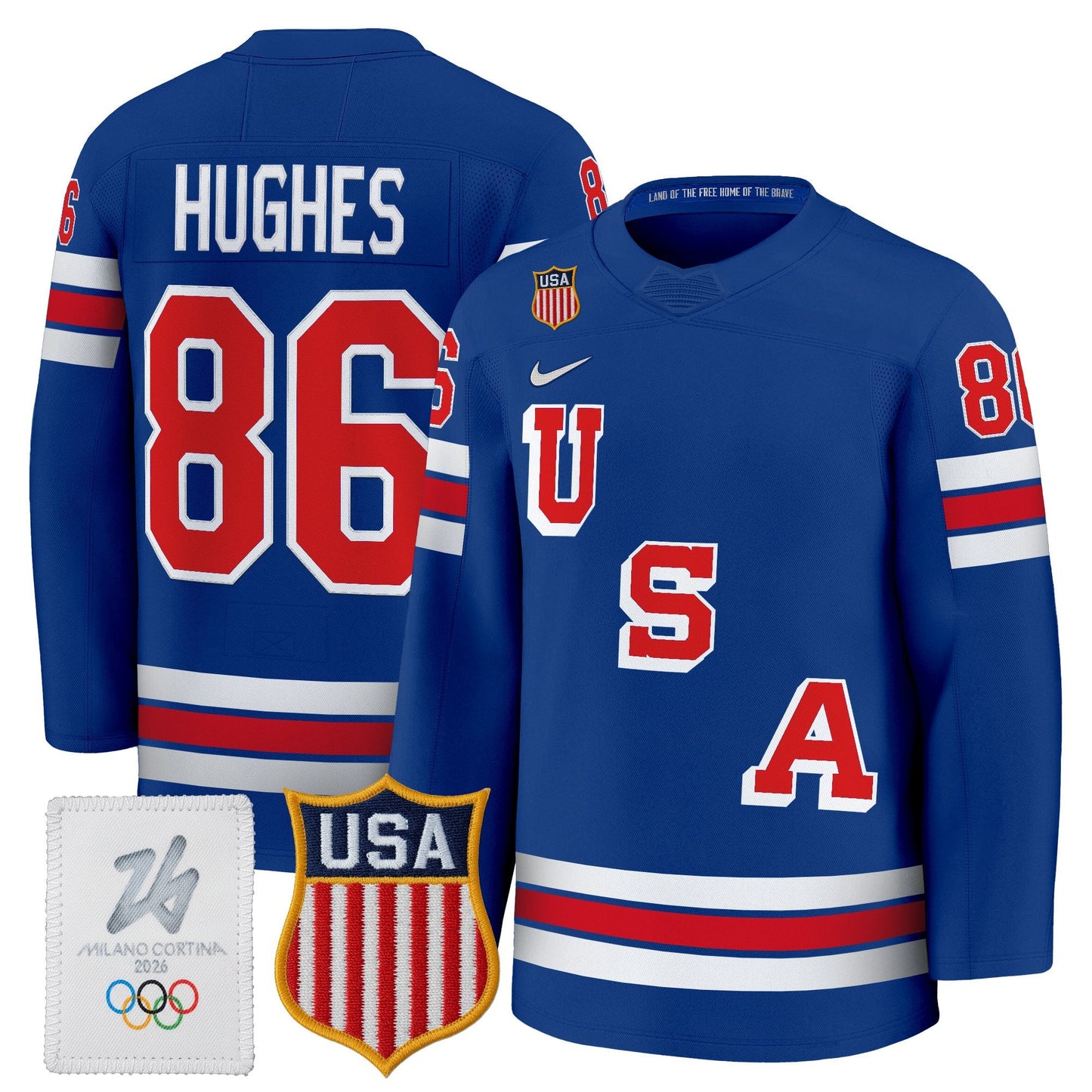 2026 USA Olympic Premium Hockey Jersey - All Stitched