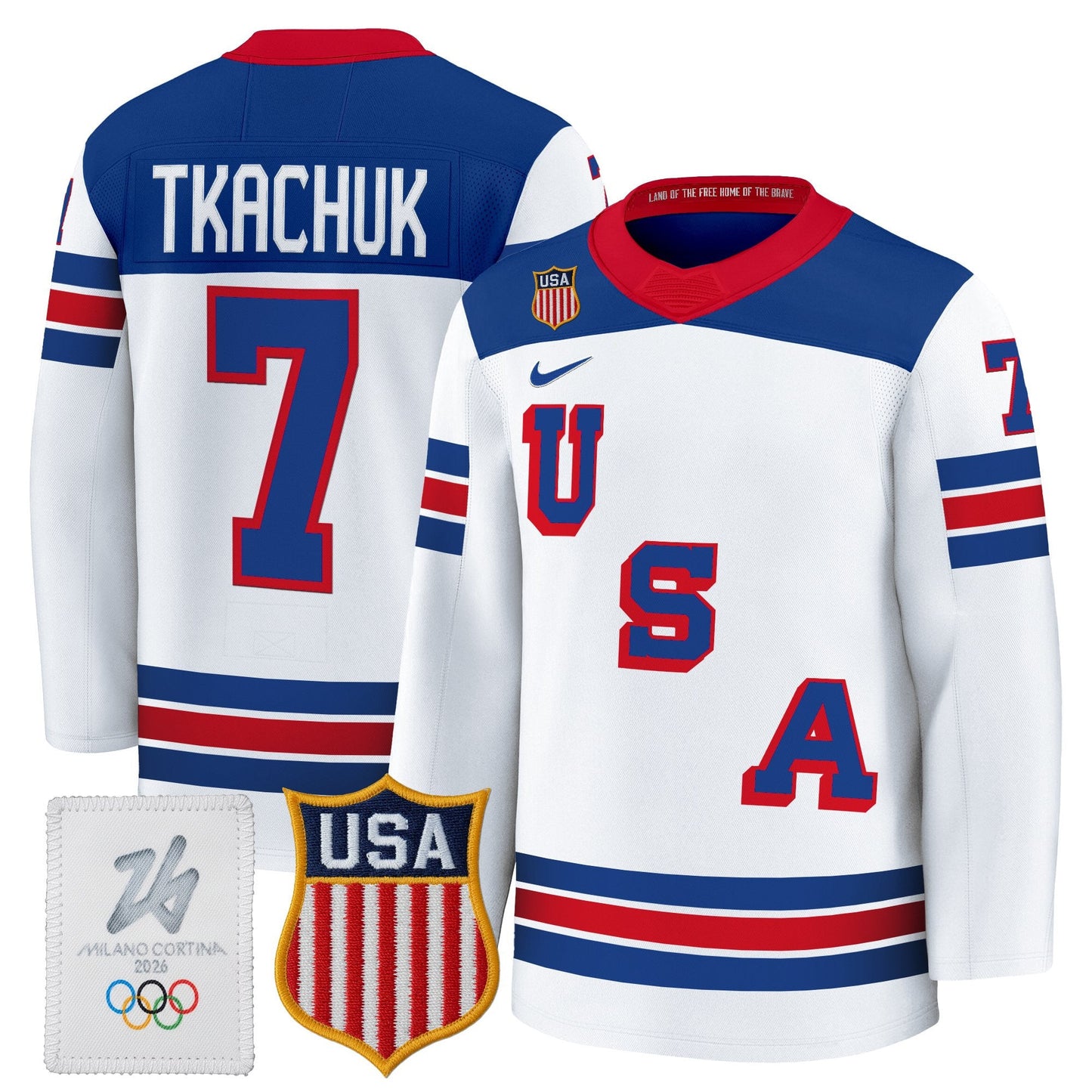 2026 USA Olympic Premium Hockey Jersey - All Stitched