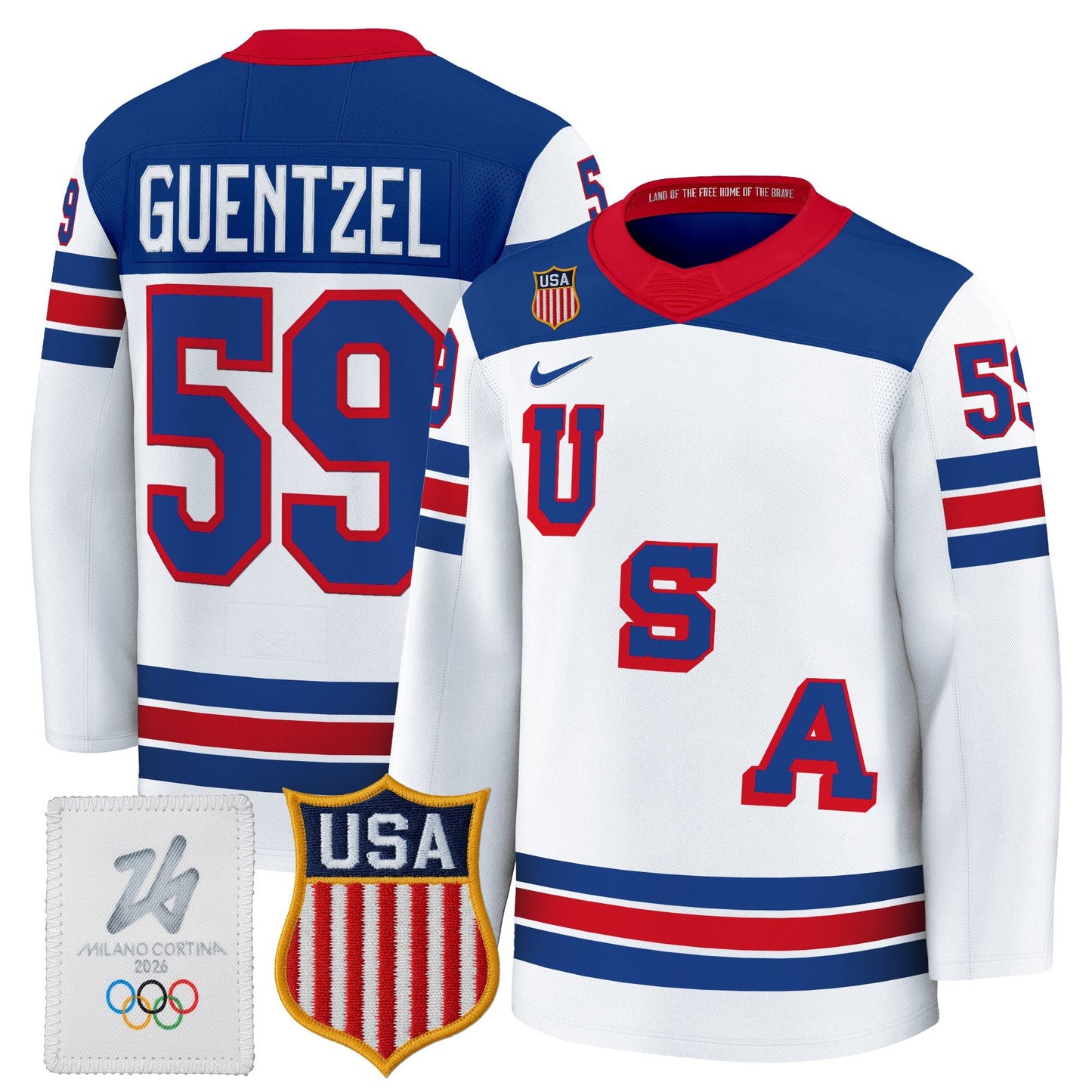 2026 USA Olympic Premium Hockey Jersey - All Stitched