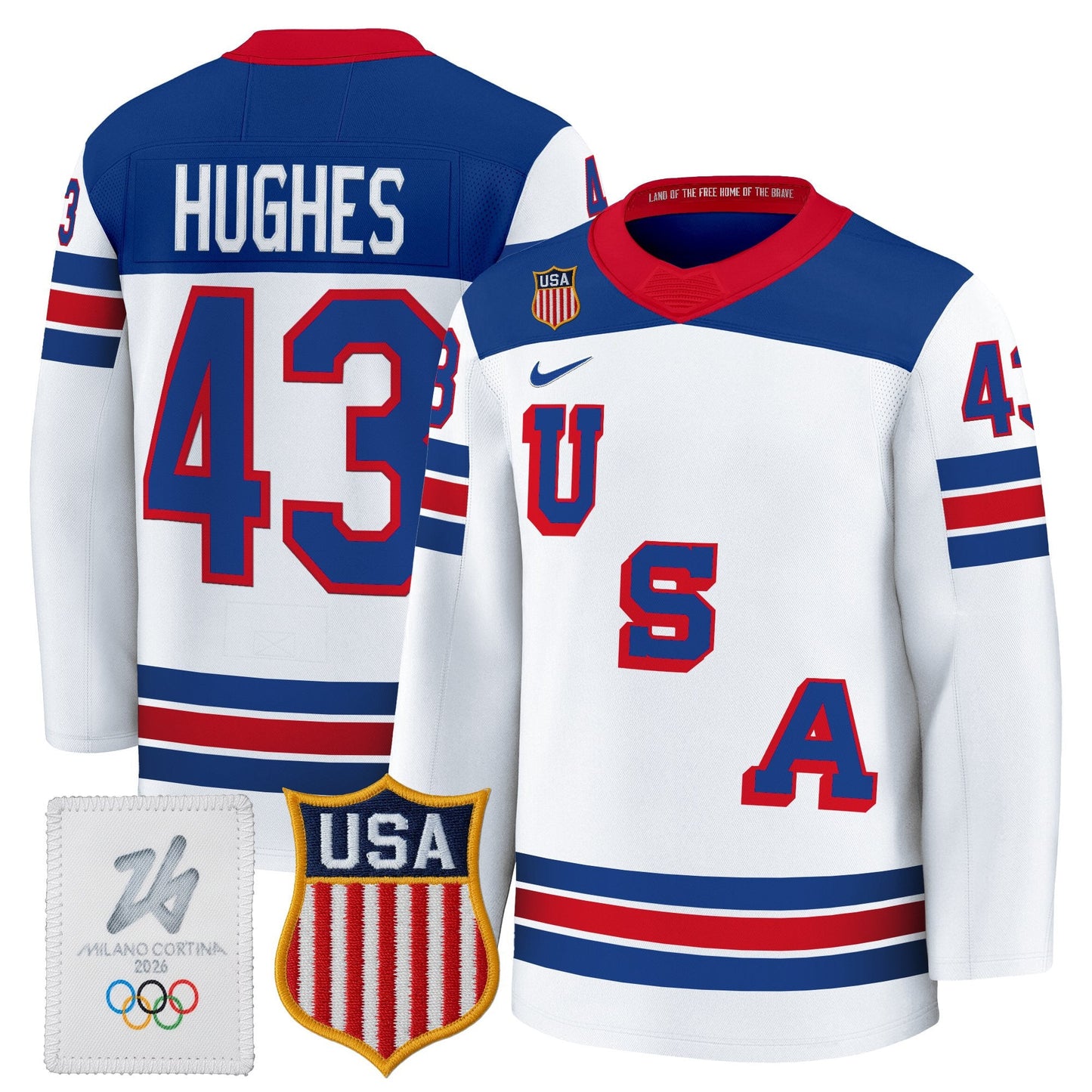 2026 USA Olympic Premium Hockey Jersey - All Stitched