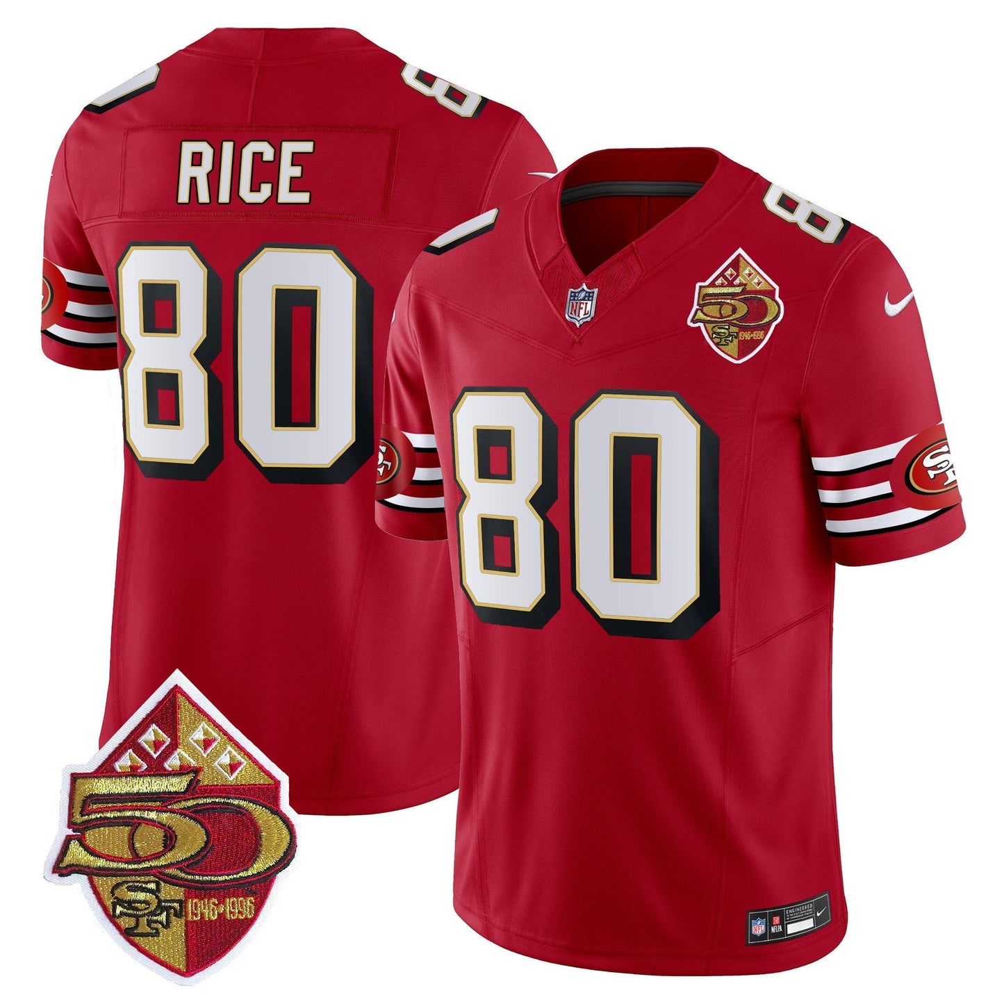 49ers 1996 Throwback Vapor Limited Jersey - All Stitched