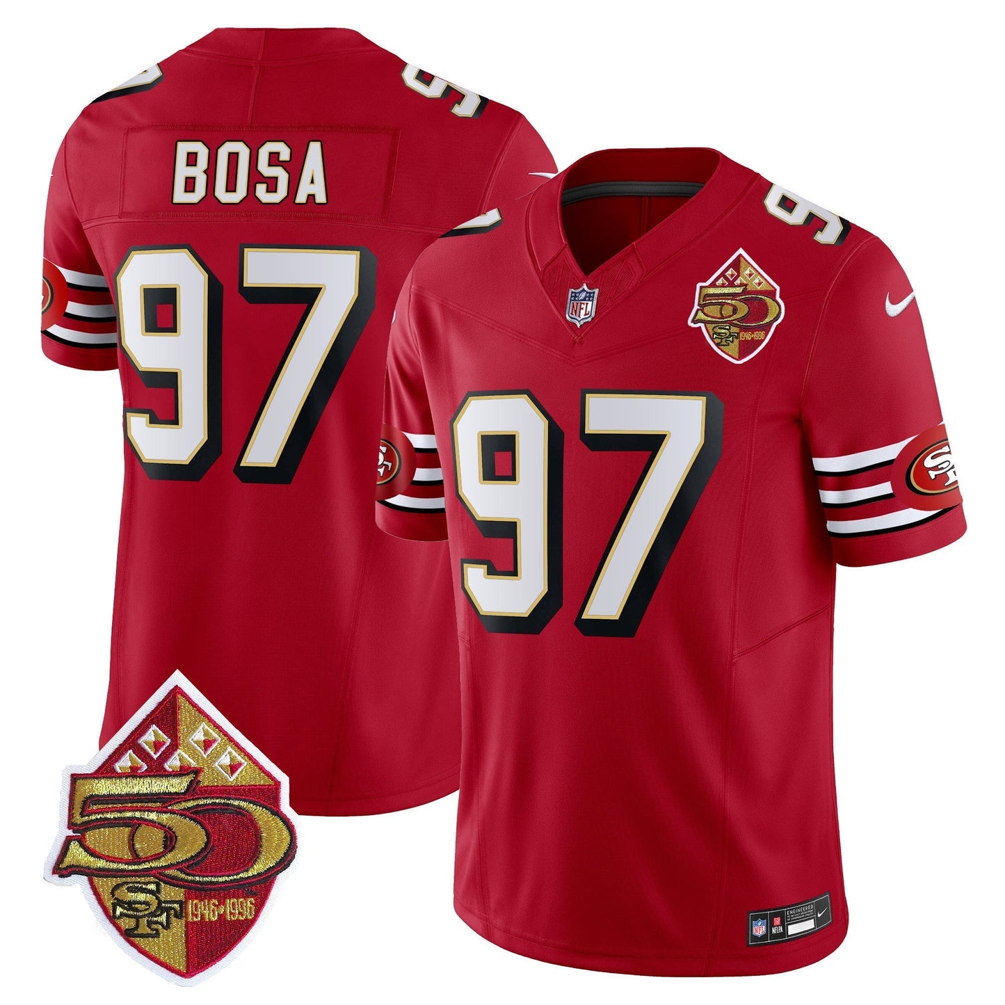 49ers 1996 Throwback Vapor Limited Jersey - All Stitched