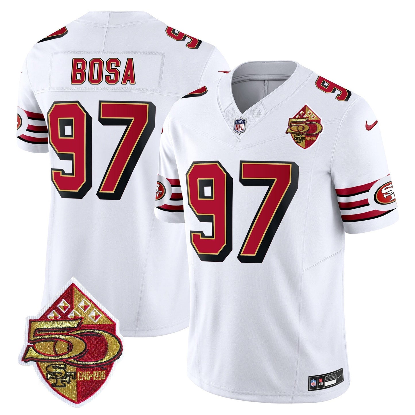 49ers 1996 Throwback Vapor Limited Jersey - All Stitched