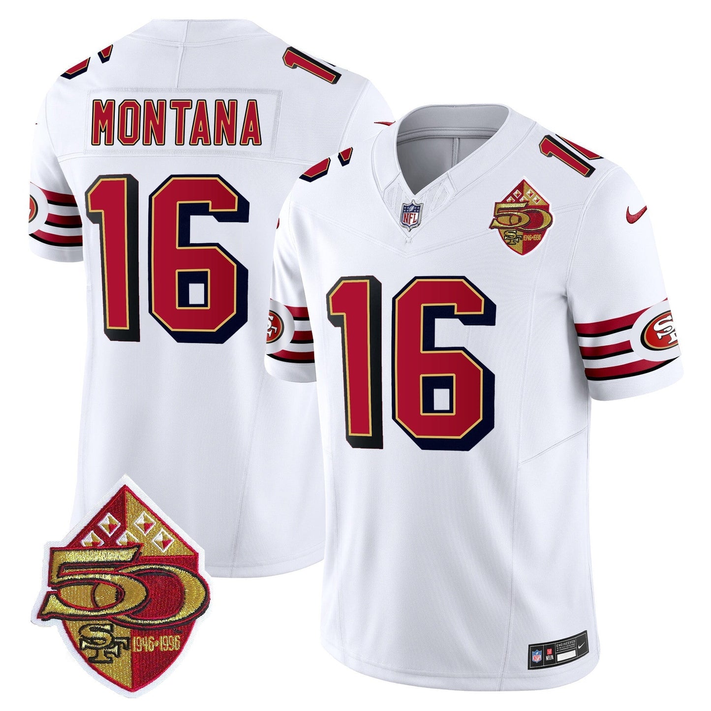 49ers 1996 Throwback Vapor Limited Jersey - All Stitched