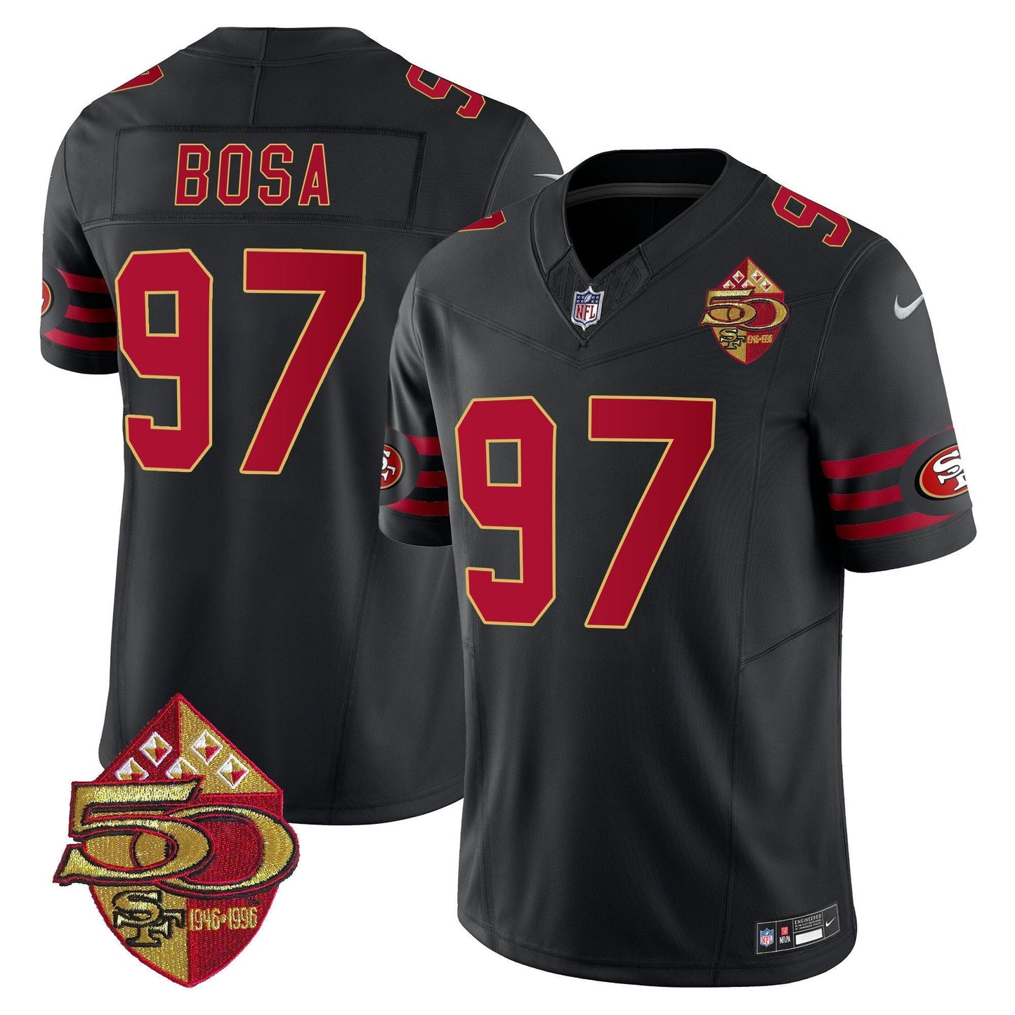 49ers 1996 Throwback Vapor Limited Jersey - All Stitched