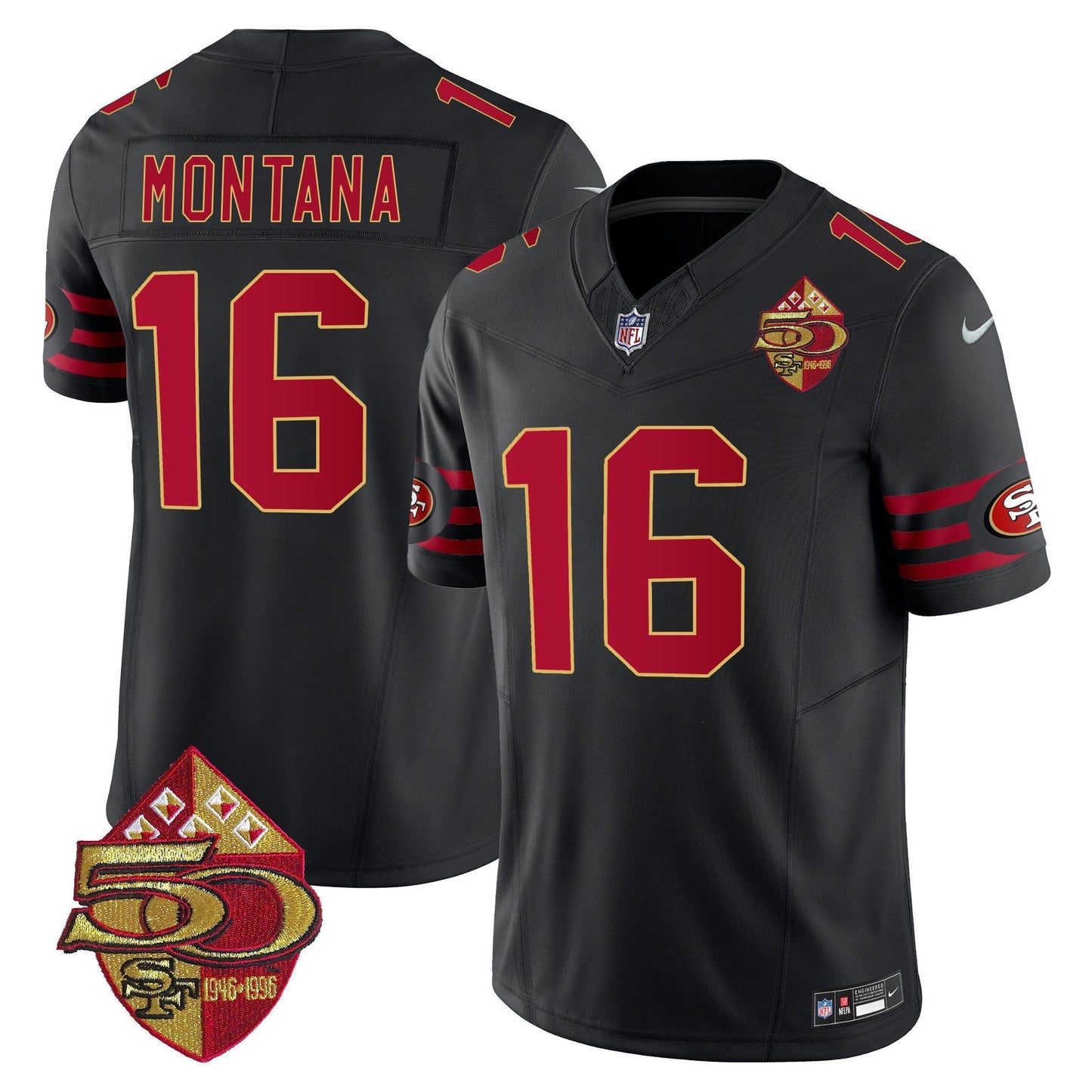 49ers 1996 Throwback Vapor Limited Jersey - All Stitched