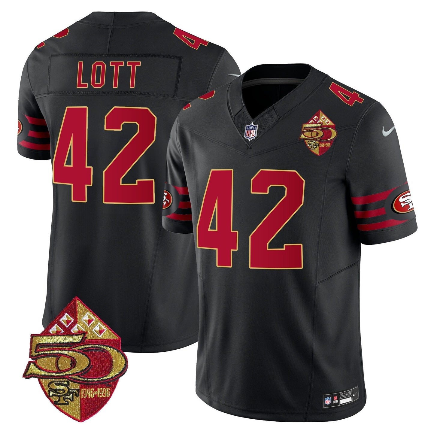 49ers 1996 Throwback Vapor Limited Jersey - All Stitched