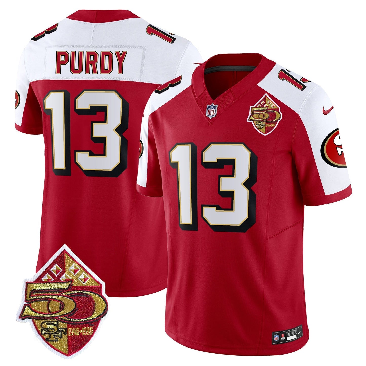 49ers 1996 Throwback Vapor Limited Jersey - All Stitched