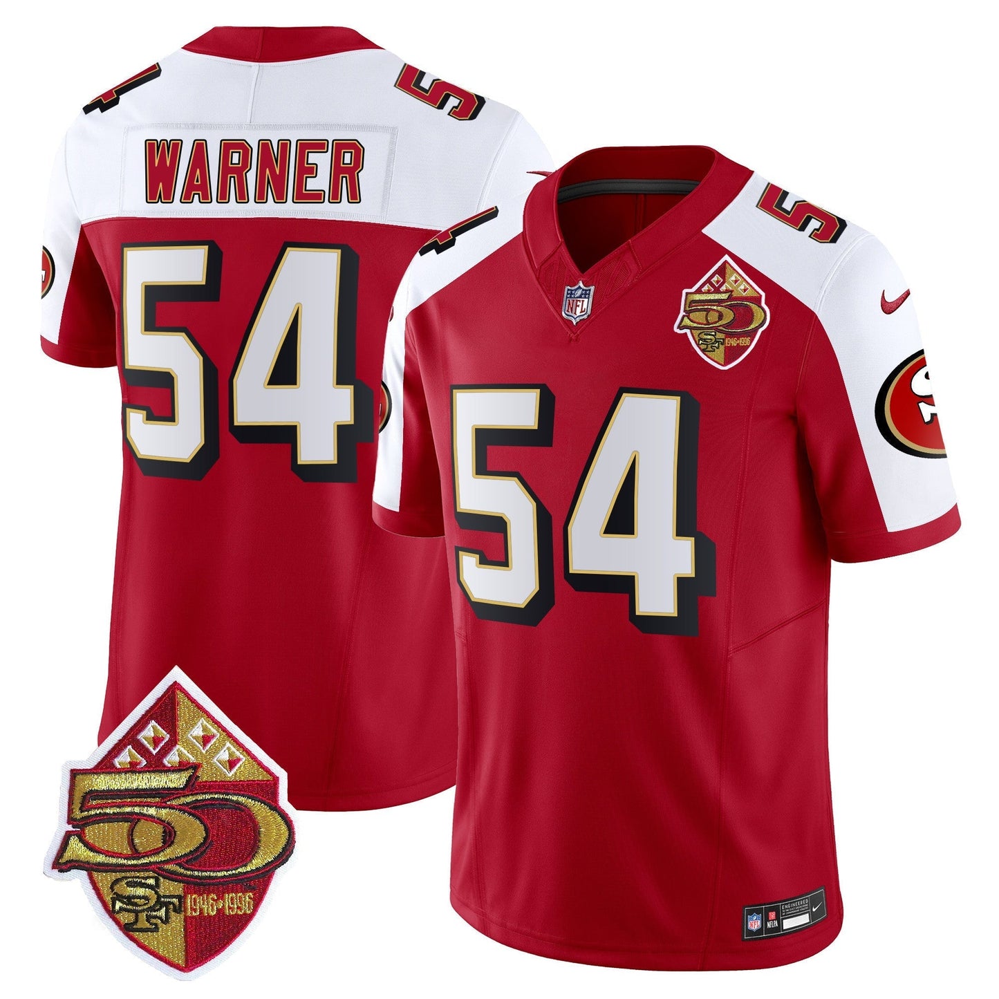 49ers 1996 Throwback Vapor Limited Jersey - All Stitched