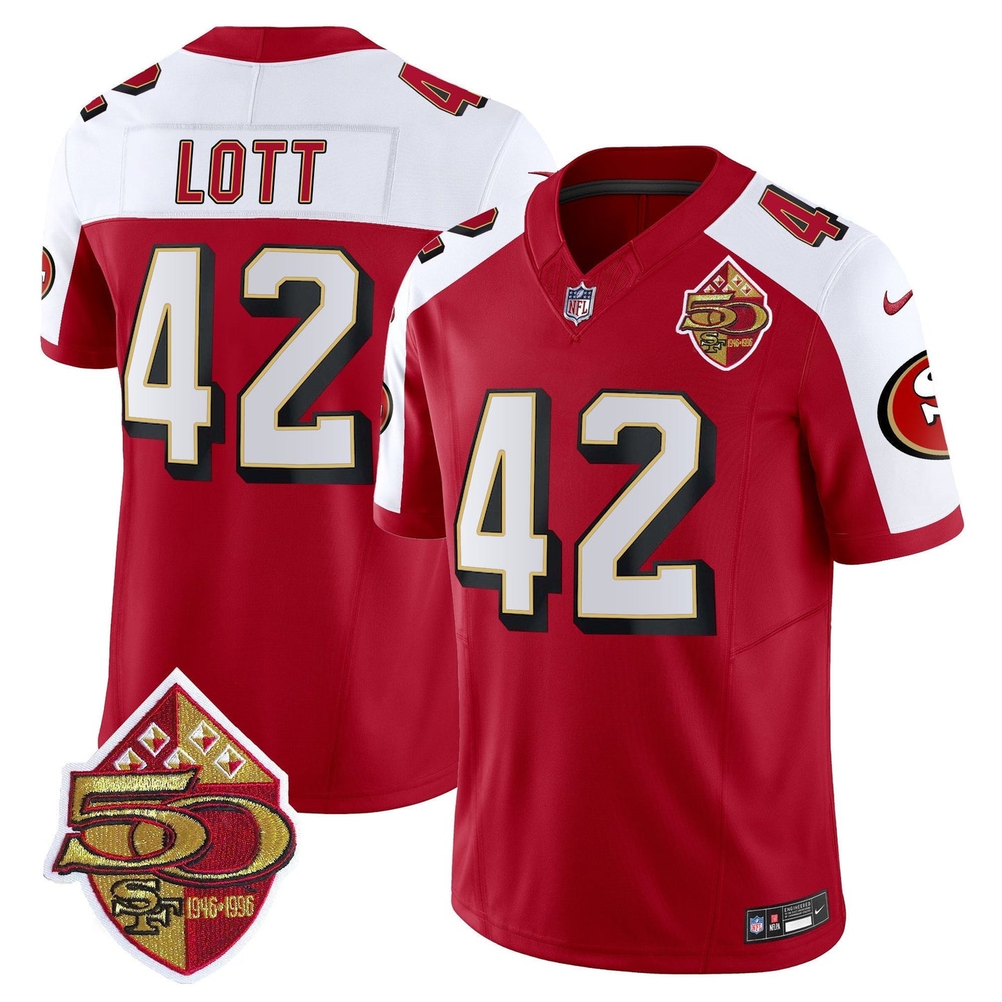 49ers 1996 Throwback Vapor Limited Jersey - All Stitched